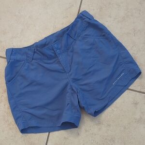 Columbia PFG Blue Athletic Active Shorts Omni Shade Nylon Quick Dry - Size M